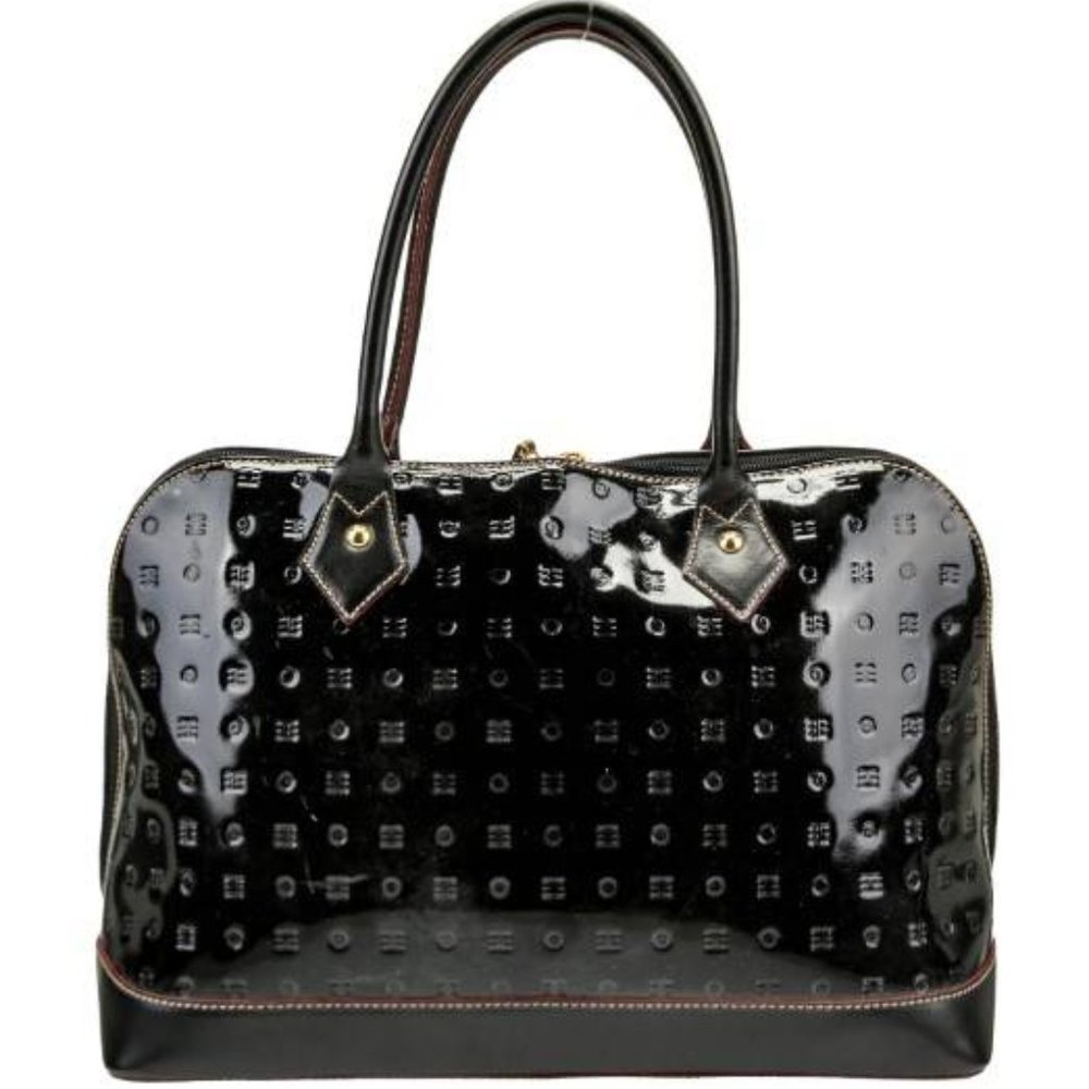 Arcadia Genuine Patent Leather Handle Bag
